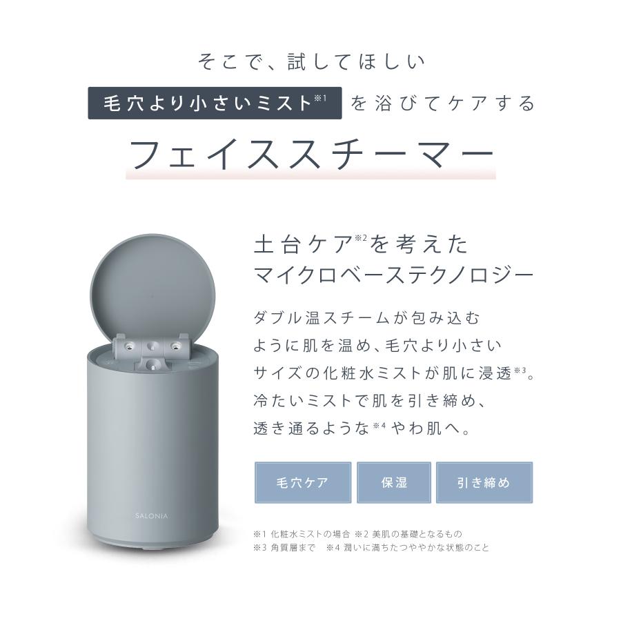 SALONIA（サロニア） スチーマー 美顔器 ピュアブライト スチーマー