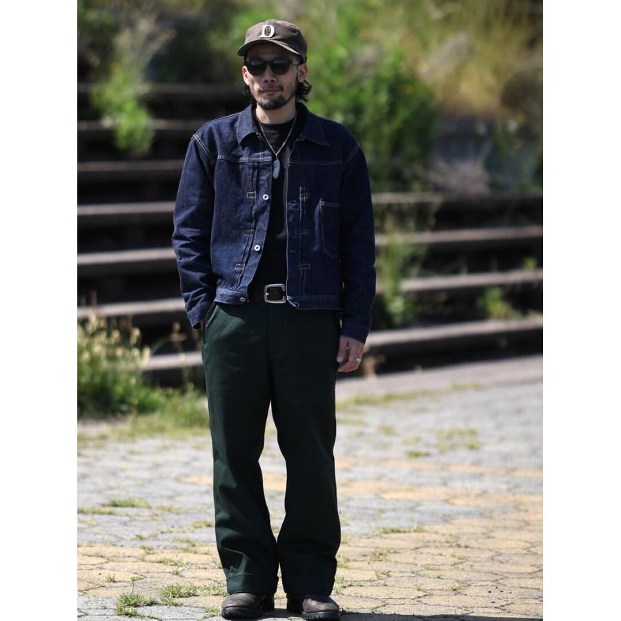 TCBジーンズ ステイゴールドチノ グリーン&ブラウン TCB jeans Stay