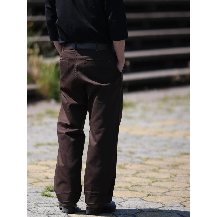 TCBジーンズ ステイゴールドチノ グリーン&ブラウン TCB jeans Stay