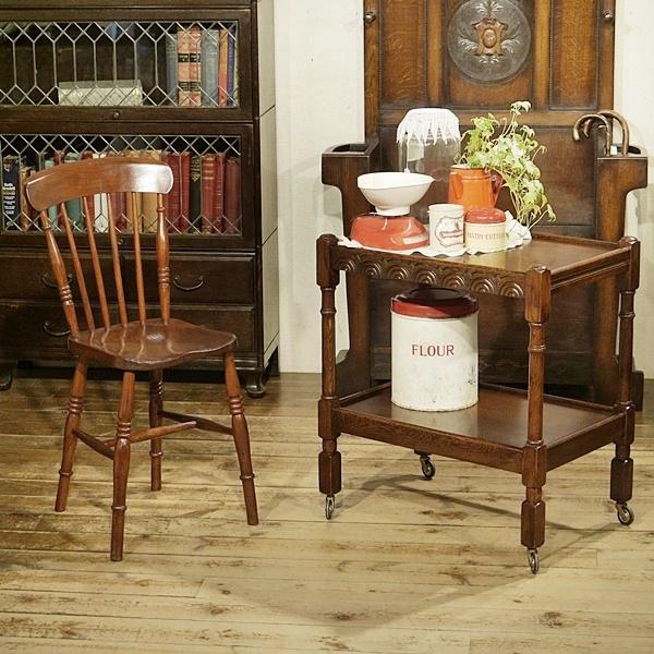 英国 England イギリスアンティーク家具 トローリー 2段 ワゴン