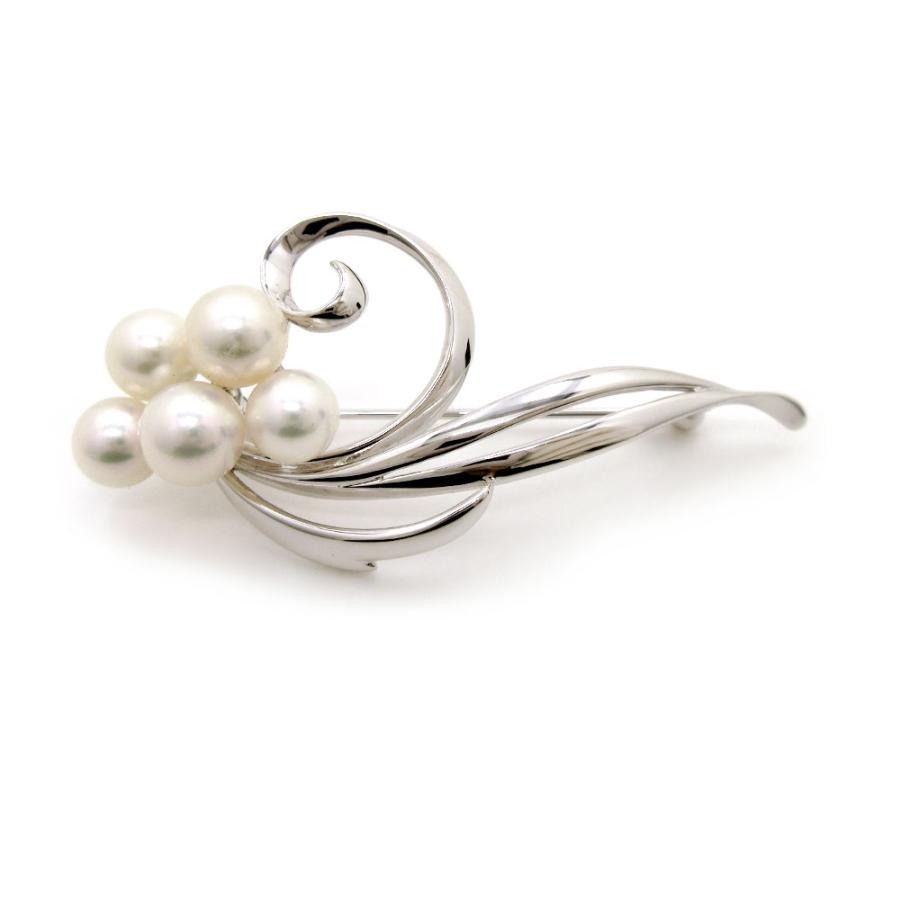 MIKIMOTO（ミキモト） ブローチ 5粒 パール 真珠 シルバー