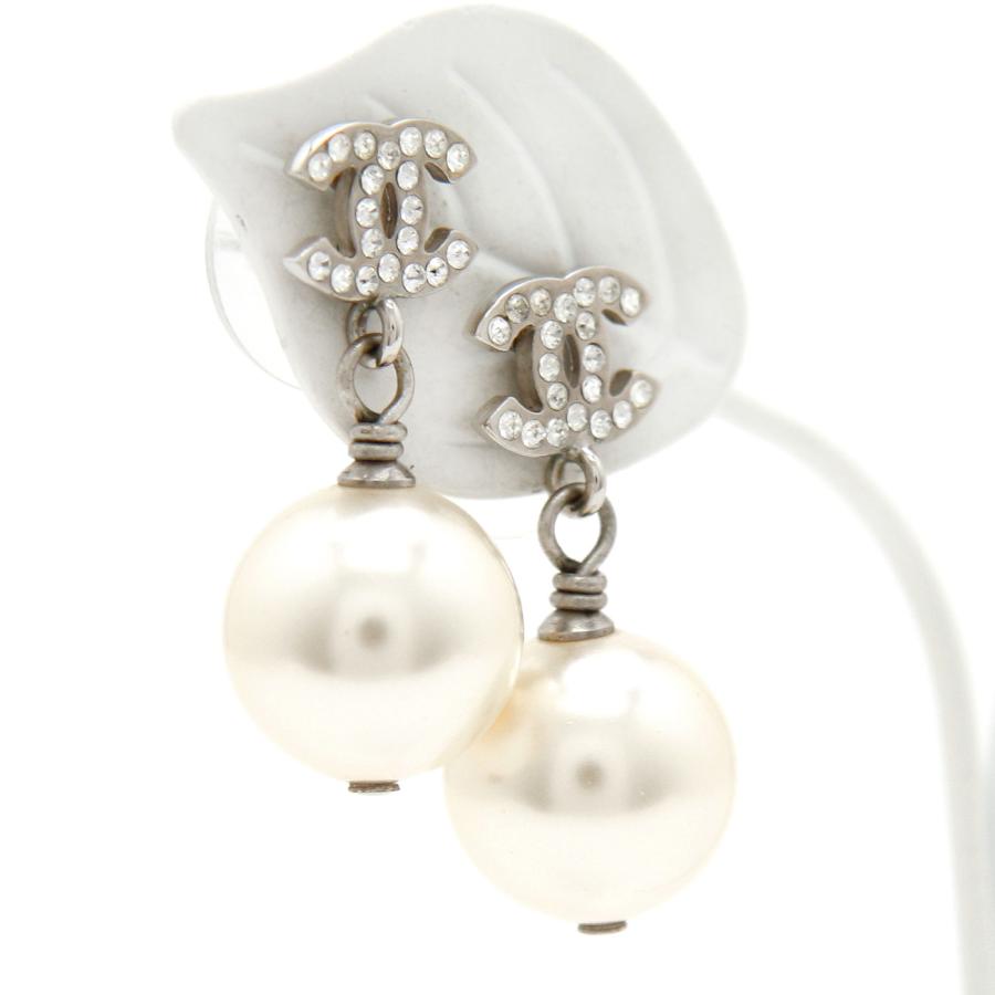 CHANEL（シャネル） ピアス ココマーク ラインストーン フェイクパール