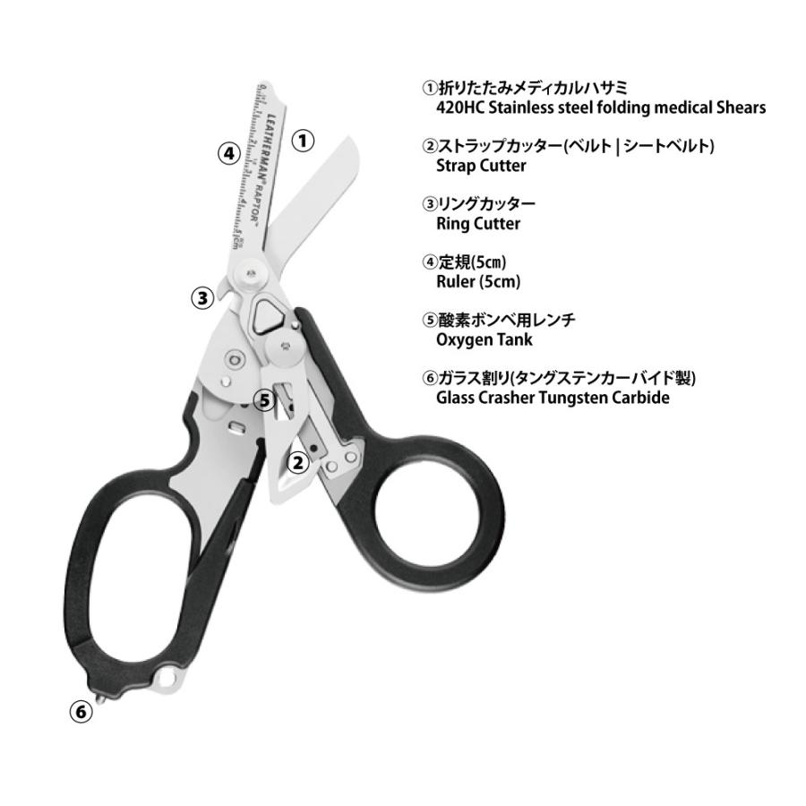 LEATHERMAN（レザーマン） 折りたたみ サージカル ハサミ ラプター