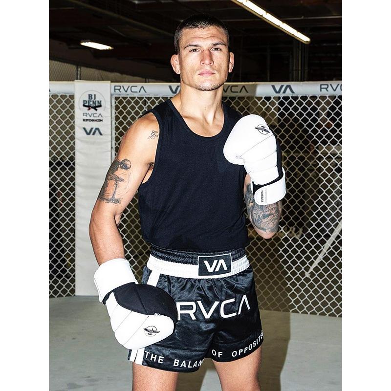 RVCA KRAZY BEEボクシングショーツ 黒/グレー ハーフパンツ XL RVCA