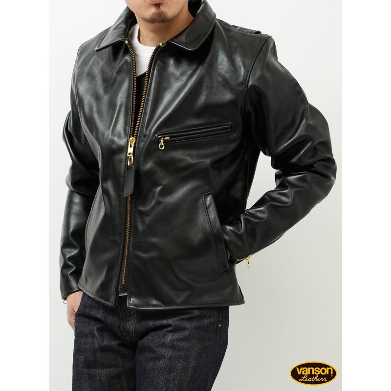 VANSON バンソン B 黒 36 シングルライダース 革ジャン バンソン