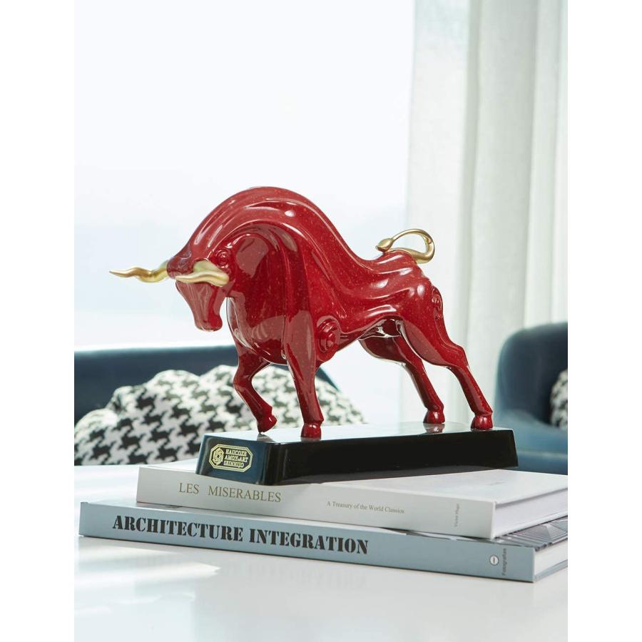 ウォールストリート ブル彫像 牡牛彫刻 動物装飾 置物 ホームアート