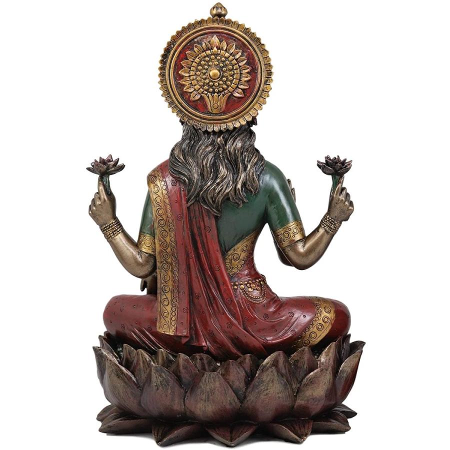 蓮の上に座っている美しい ヒンドゥー教の女神 ラクシュミー（吉祥天