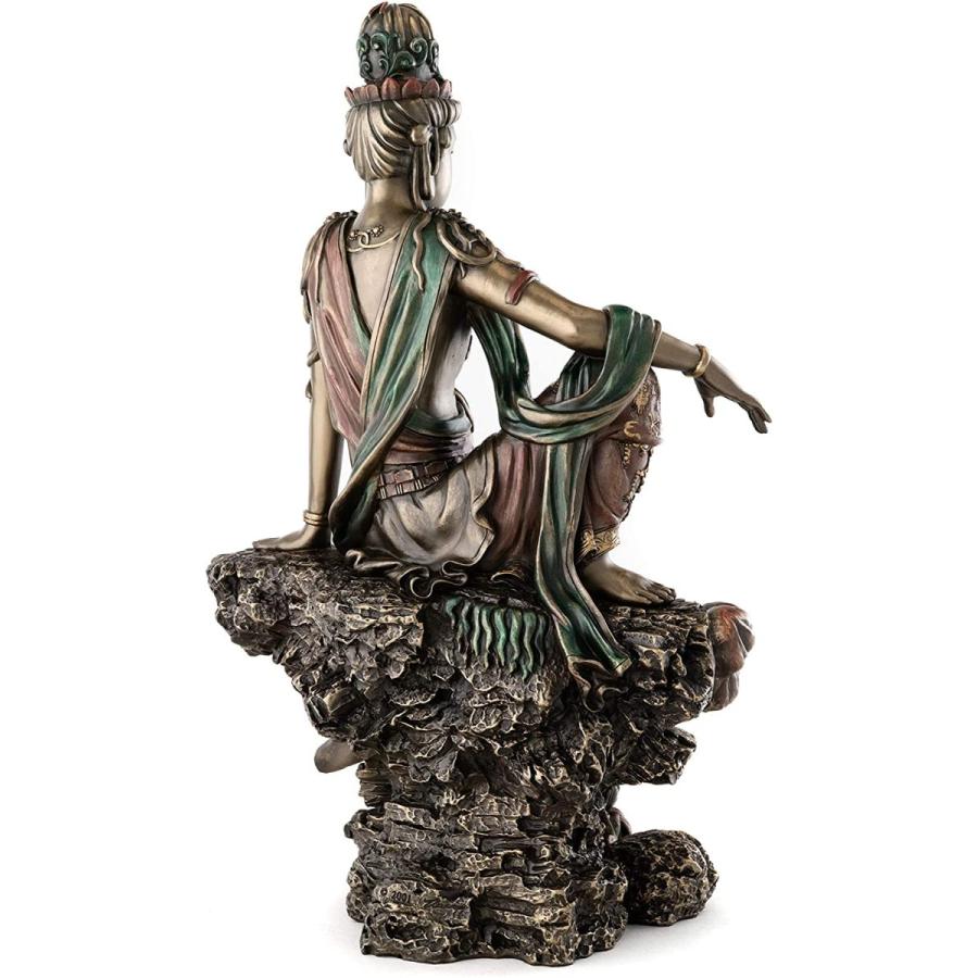 キャンペーンセール！即納！水月観音の半跏思惟像-鋳造ブロンズ風 彫像