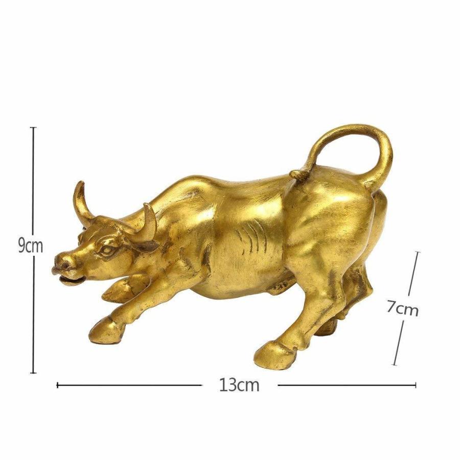 証券業界必携！ 幸運を呼ぶ 真ちゅう製（チャージング・ブル）雄牛の