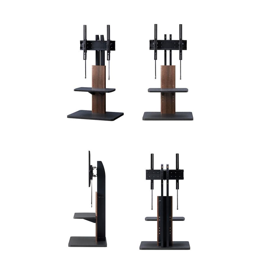 朝日木材 24~55V型対応壁寄せテレビスタンド 首振り機能付き/自立