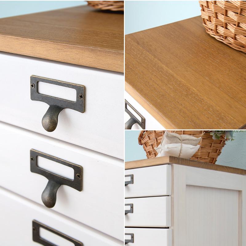 チェスト 5段 A4 ファイル 収納 引き出し 木目調 アンティーク