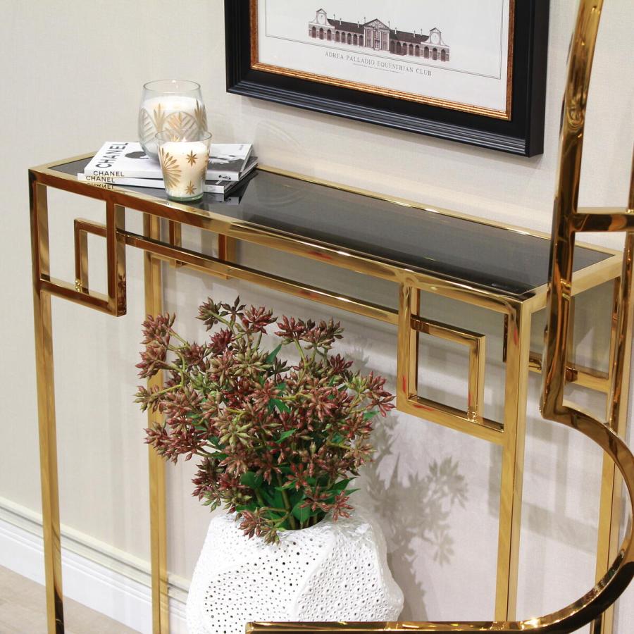 送料込み】アンティークヨーロピアン コンソールテーブル 大理石調天板