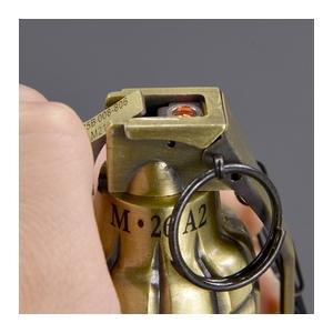 ターボライター グレネード型 カラビナ付 [ 古美真鍮 ] ガスライター