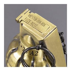 ターボライター グレネード型 カラビナ付 [ 古美真鍮 ] ガスライター