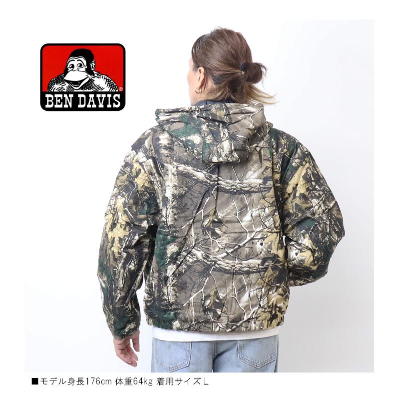 BEN DAVIS（ベンデイビス） ダック素材 中綿 ジップパーカー メンズ