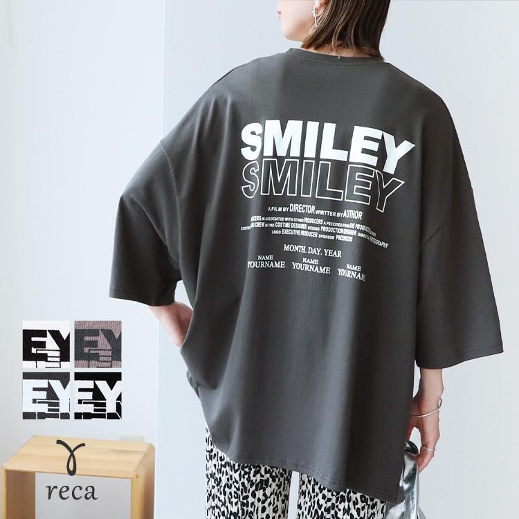 reca（レカ） 七分袖オーバーサイズロゴTシャツ 240206 レディース