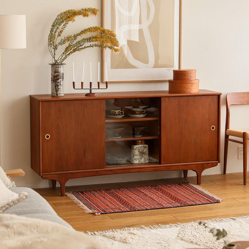 3ドア サイドボード with ガラス silta 幅160cm 高さ79cm キャビネット