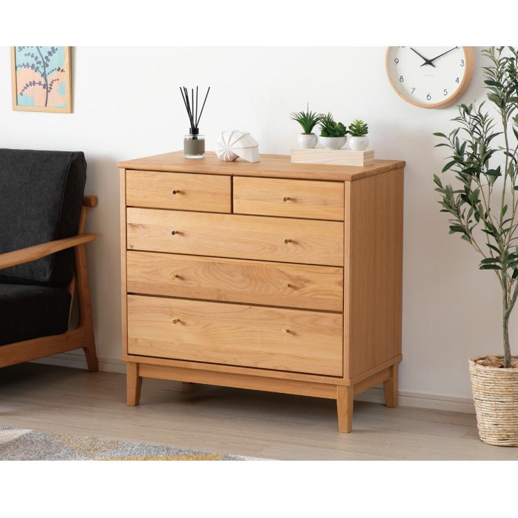 一生紀 チェスト 幅80 FORTO 完成品 フォルト アルダー無垢材 オイル