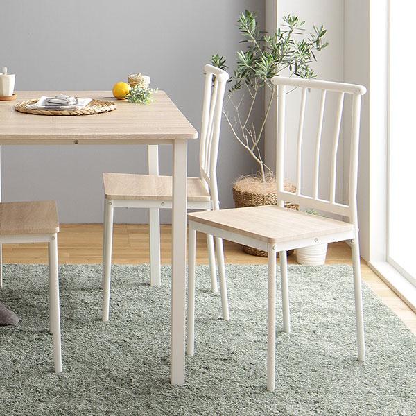 ダイニング テーブル 単品 幅 110 cm ナチュラル × ホワイト シンプル