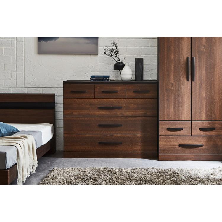 チェスト 箪笥 たんす タンス 4段 6杯 幅120 奥行43 高さ98 木製 木目