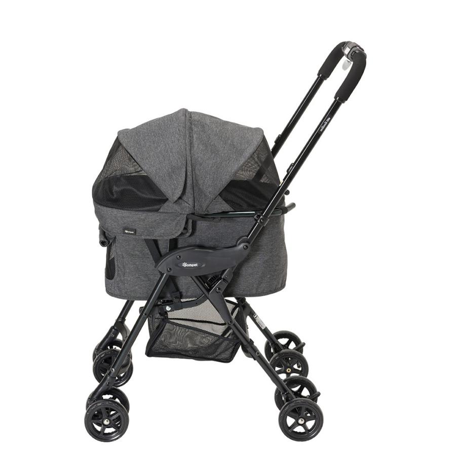 コムペット ペットカート ミリミリライトα ブラック 折りたたみ