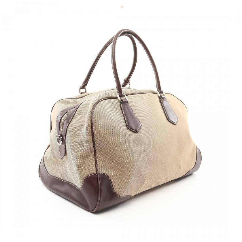 V*e様 PRADA ボストンバッグ ベージュ/赤 約70cm V*e様 PRADA ボストン