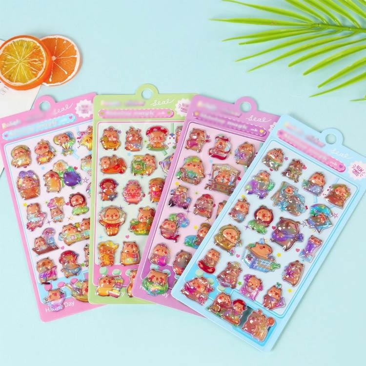 ぷっくり 8枚セット つやつや キラキラ シール交換 ぷくぷく