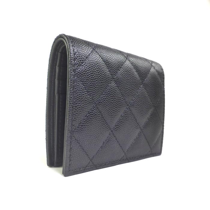 CHANEL（シャネル） キャビアスキン マトラッセ スモールウォレット CC