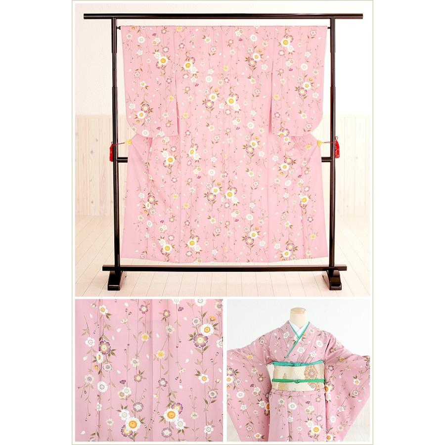 小紋レンタル 小紋 レンタル イベント 観劇 七五三 小振袖ピンク フル