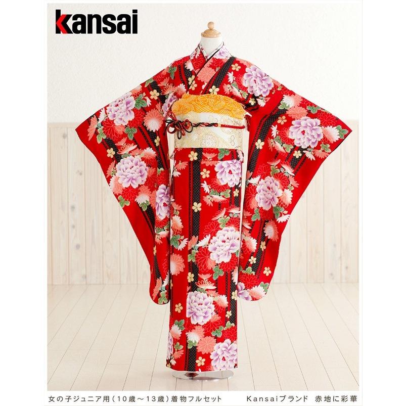 10歳〜13歳 女の子 着物レンタル jk010 ジュニア振袖 [山本寛斎