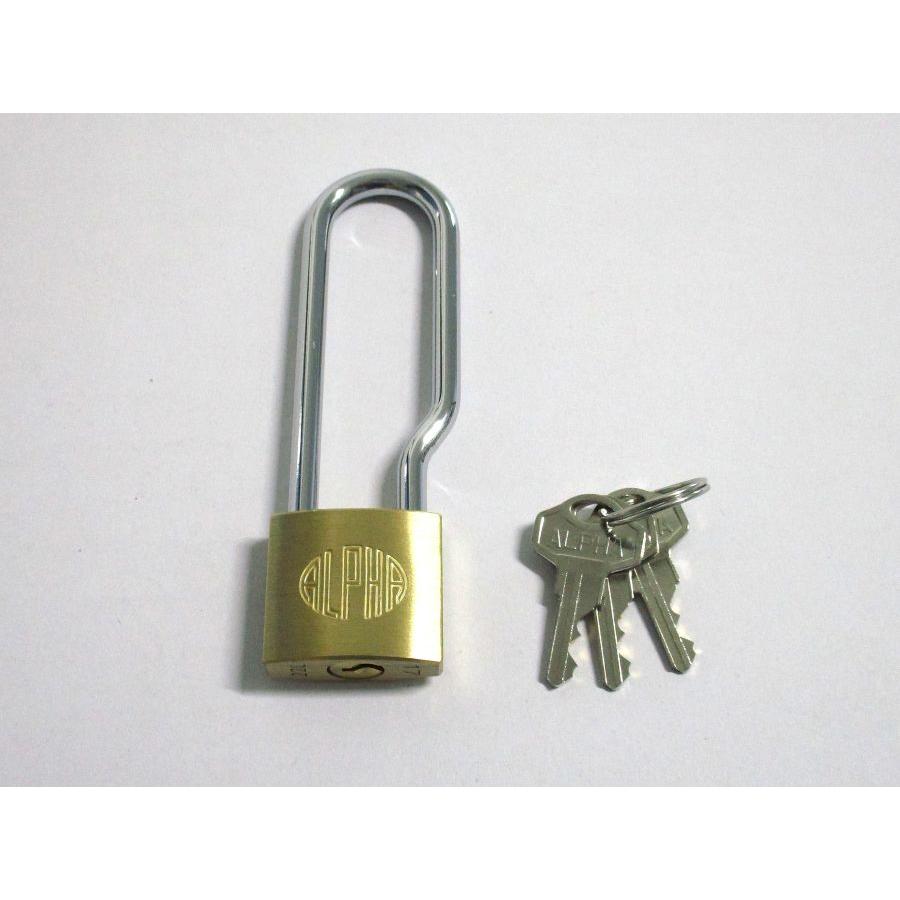 ALPHA（アルファ）吊長南京錠 1000番25ミリ吊長59ミリ 別カギタイプ
