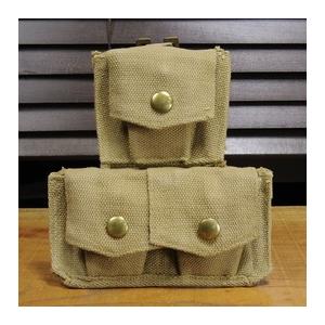 第二次大戦中 実物 U.S. 1944年製 3ポケットポーチ 第二次大戦中 実物