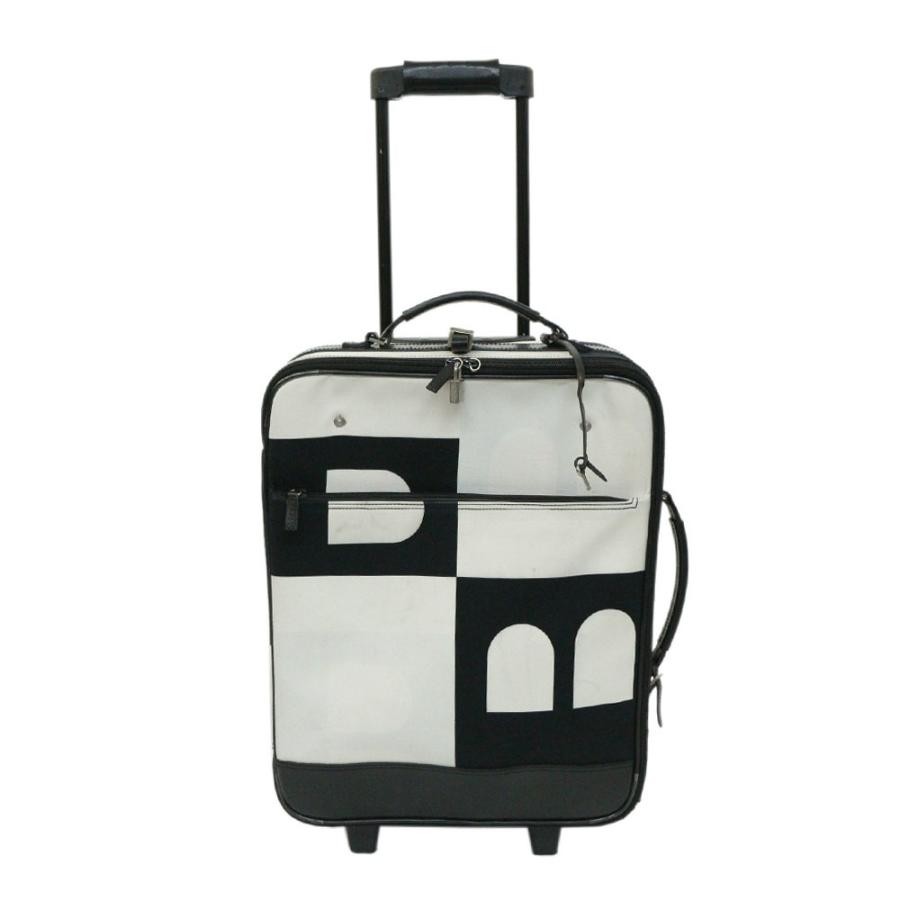 Bally（バリー） キャリーケースバッグ/ホワイト×ブラック/BALLY 翌日