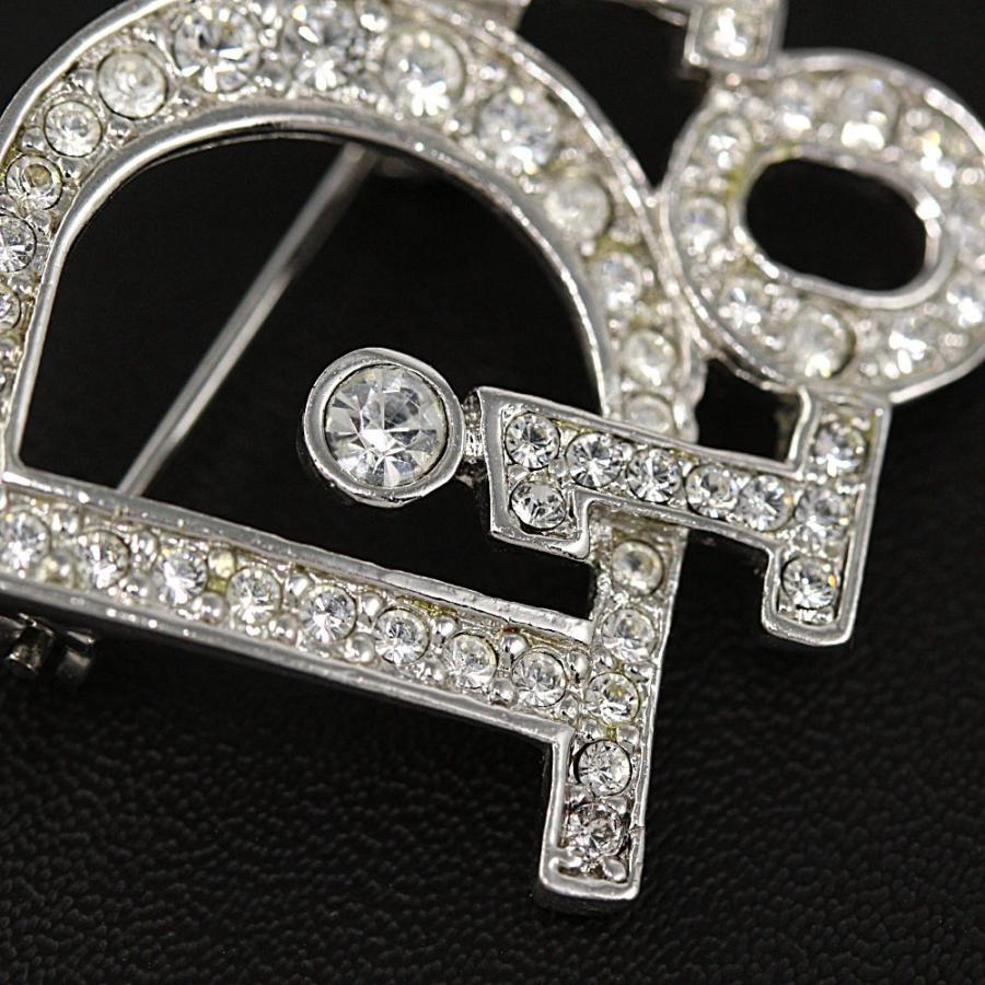 Z1419 ディオール ストーン ロゴ ブローチ 【公式通販】