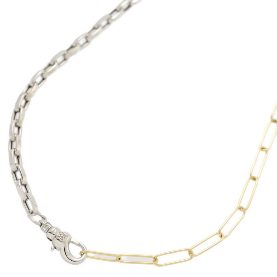 鑑定済] MILAMORE クラシックデュオチェーンK18 ネックレス ダイヤ