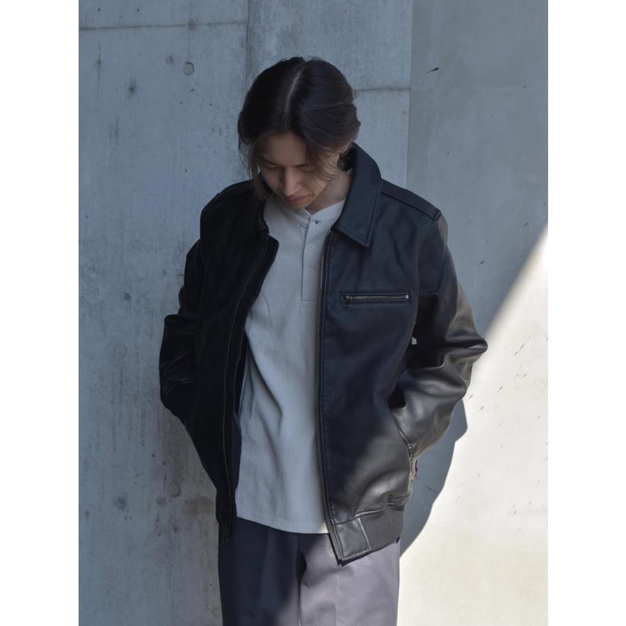 Levi's（リーバイス） レザー ボンバージャケット ブラック メンズ