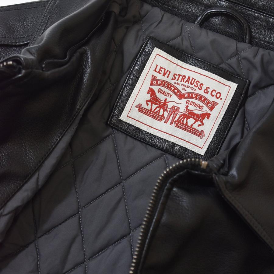 Levi's（リーバイス） レザー ボンバージャケット ブラック メンズ