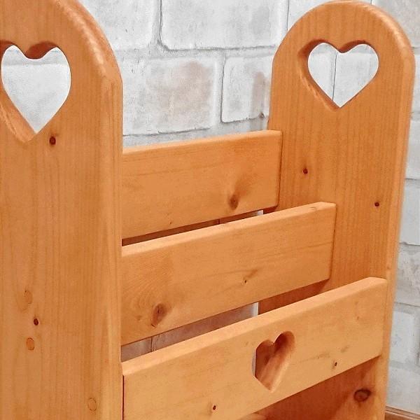 カントリー家具木製スリッパラック ハート