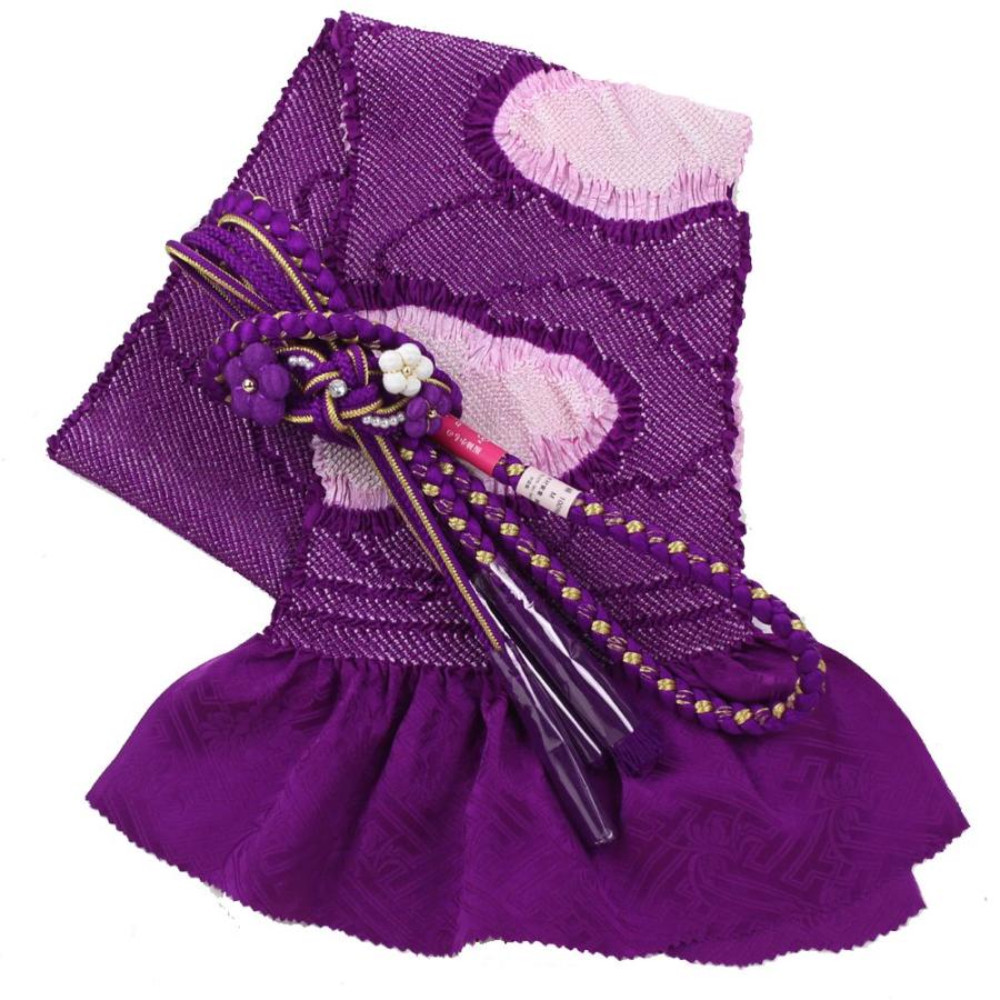 振袖用 帯締め帯揚げセット 紫 帯締め 帯揚げ 帯締 帯揚 総絞り 成人式