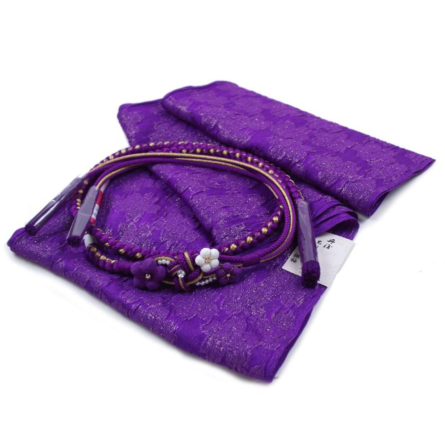 振袖用 帯締め帯揚げセット 紫 帯締め 帯揚げ 帯締 帯揚 総絞り 成人式