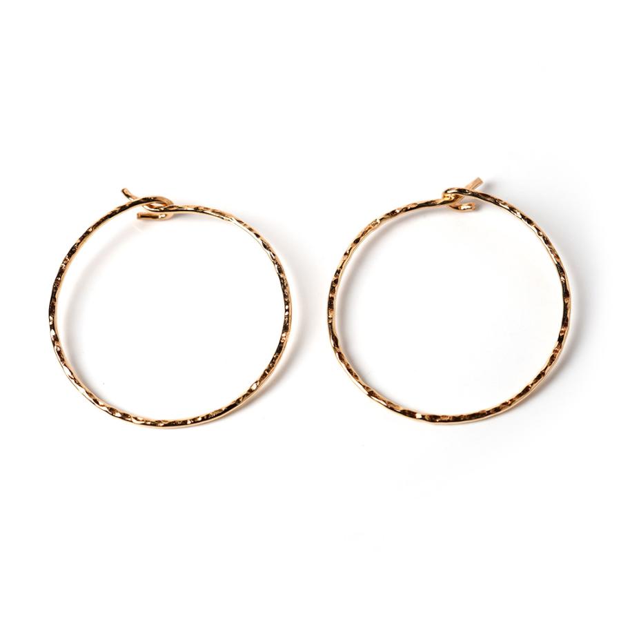 K18 オーブ フープ ピアス K18ゴールド サークル 18k 18金 地金 フープ