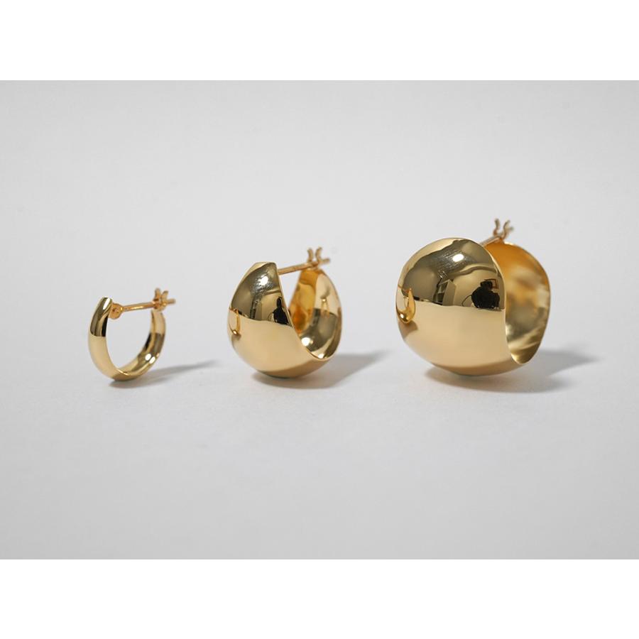 K18 ナロー ゲッコー ピアス レディース フープピアス 18k 18金