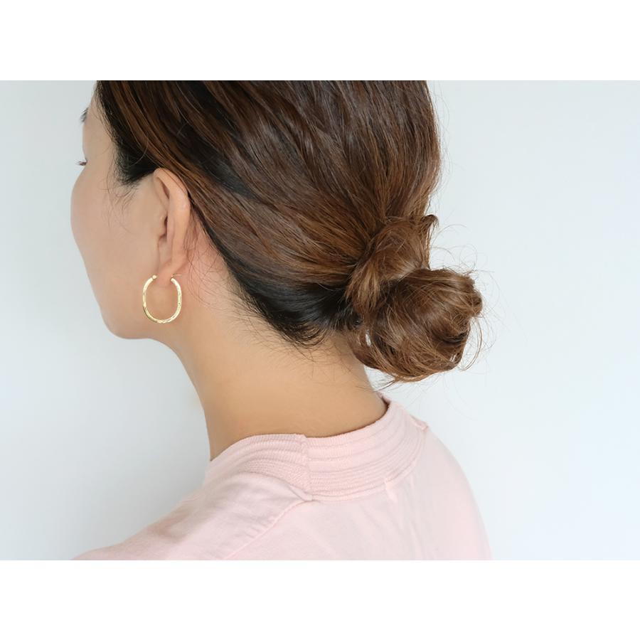 K18 アノルス ラージ フープピアス レディース 女性用 18K 18金