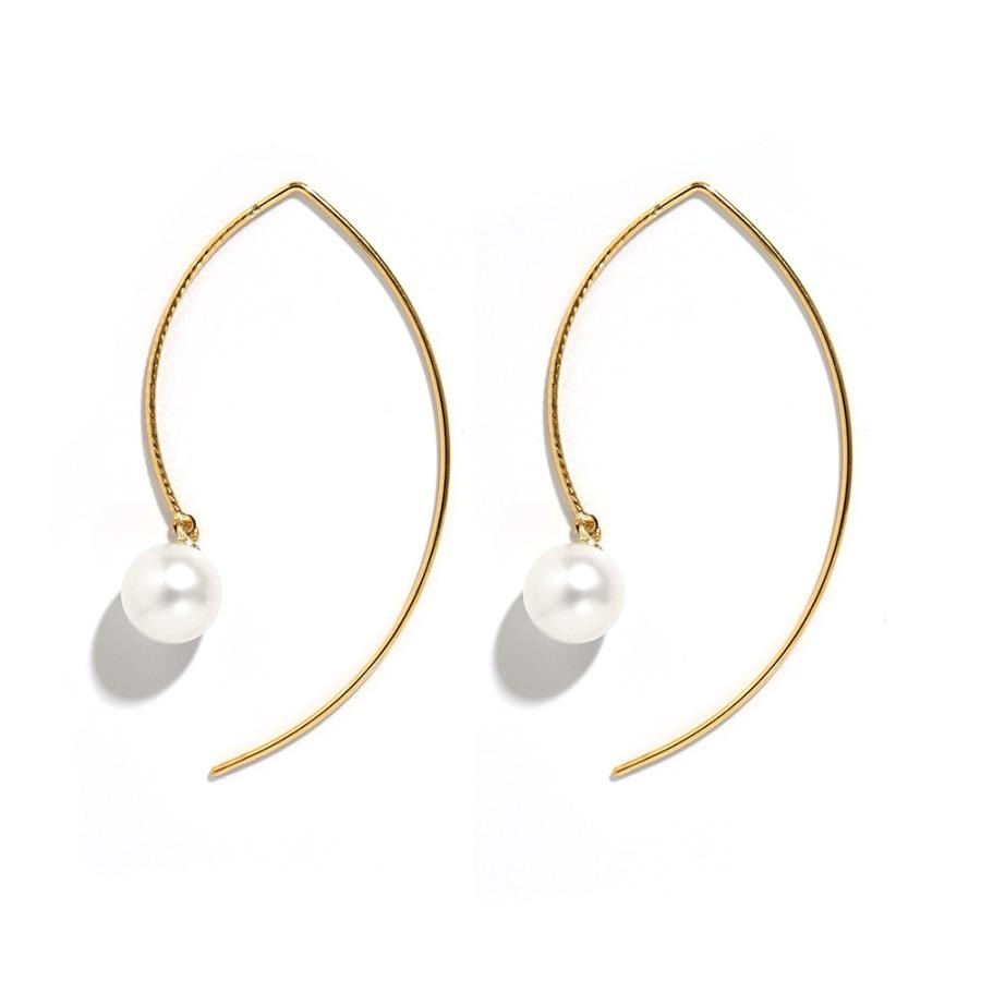 K18 アニマ パール ピアス レディース 女性用 18K 18金 6mm 真珠ピアス