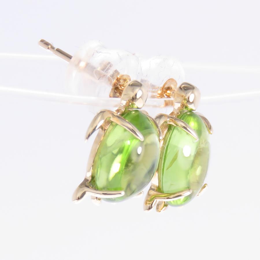 かめ 亀 turtle ピアス ペリドット K18 K10 Pt900 レディース 可愛い