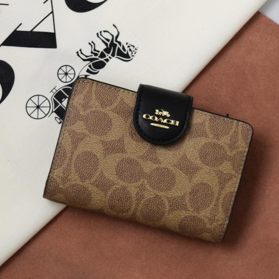 COACH（コーチ） 財布 レディース 2つ折り 折財布 コンパクト