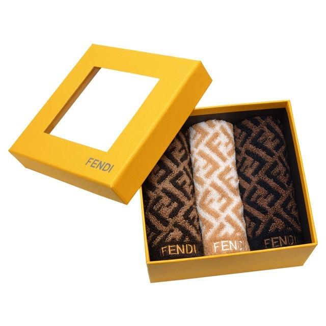 FENDI（フェンディ） タオル ロゴ ハンドタオル コットン ハンカチ