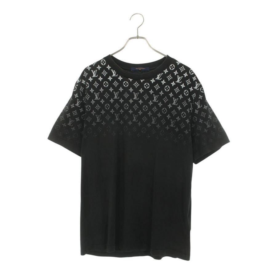 LOUIS VUITTON モノグラム Tシャツ Lブラック T-shirt Louis Vuitton