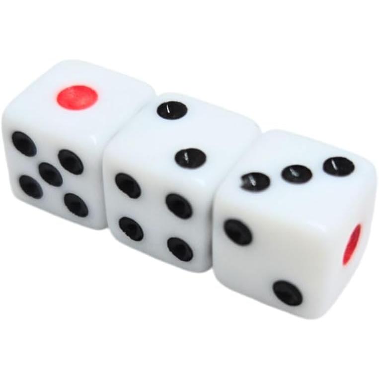 サイコロ 8mm 3個 ☆ 収納用の小袋付き 小さいサイコロ ダイス ボード