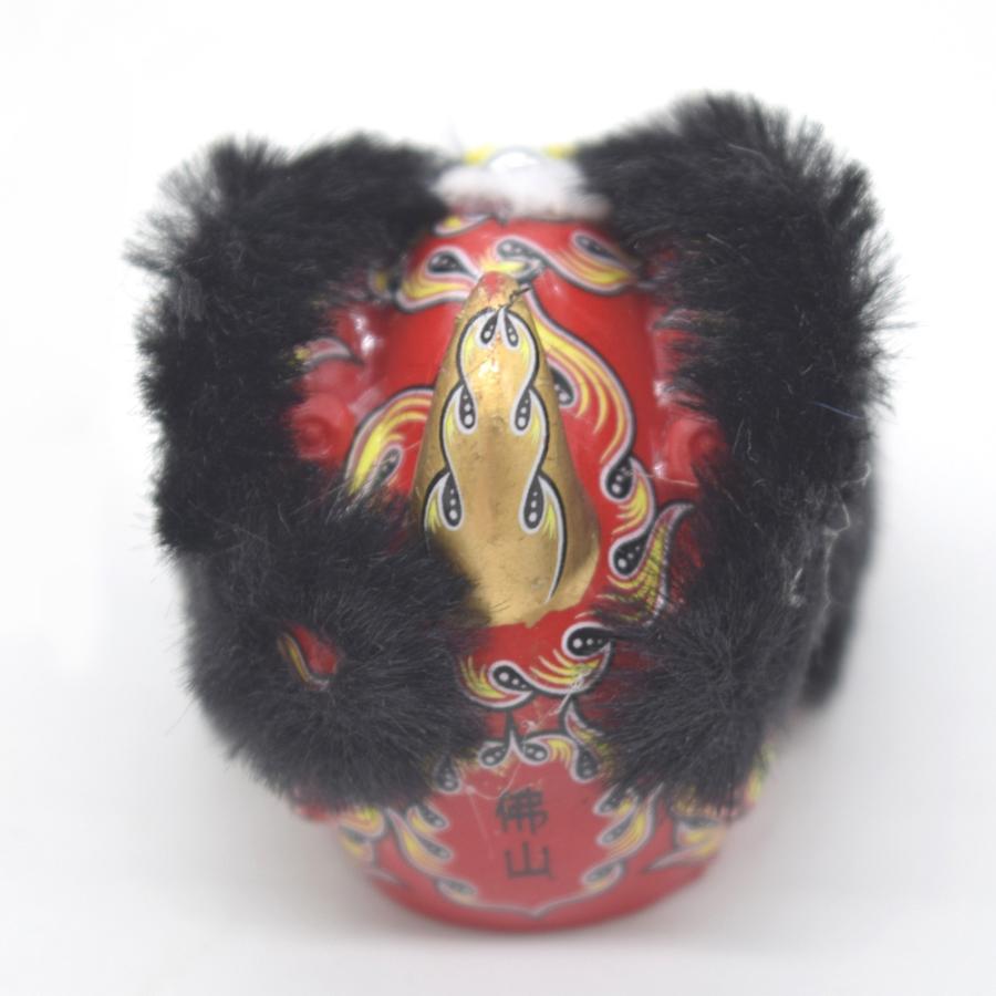 獅子舞 獅子舞頭 ミニチュア 木製置物 2種類から選べる ケース付き 魔